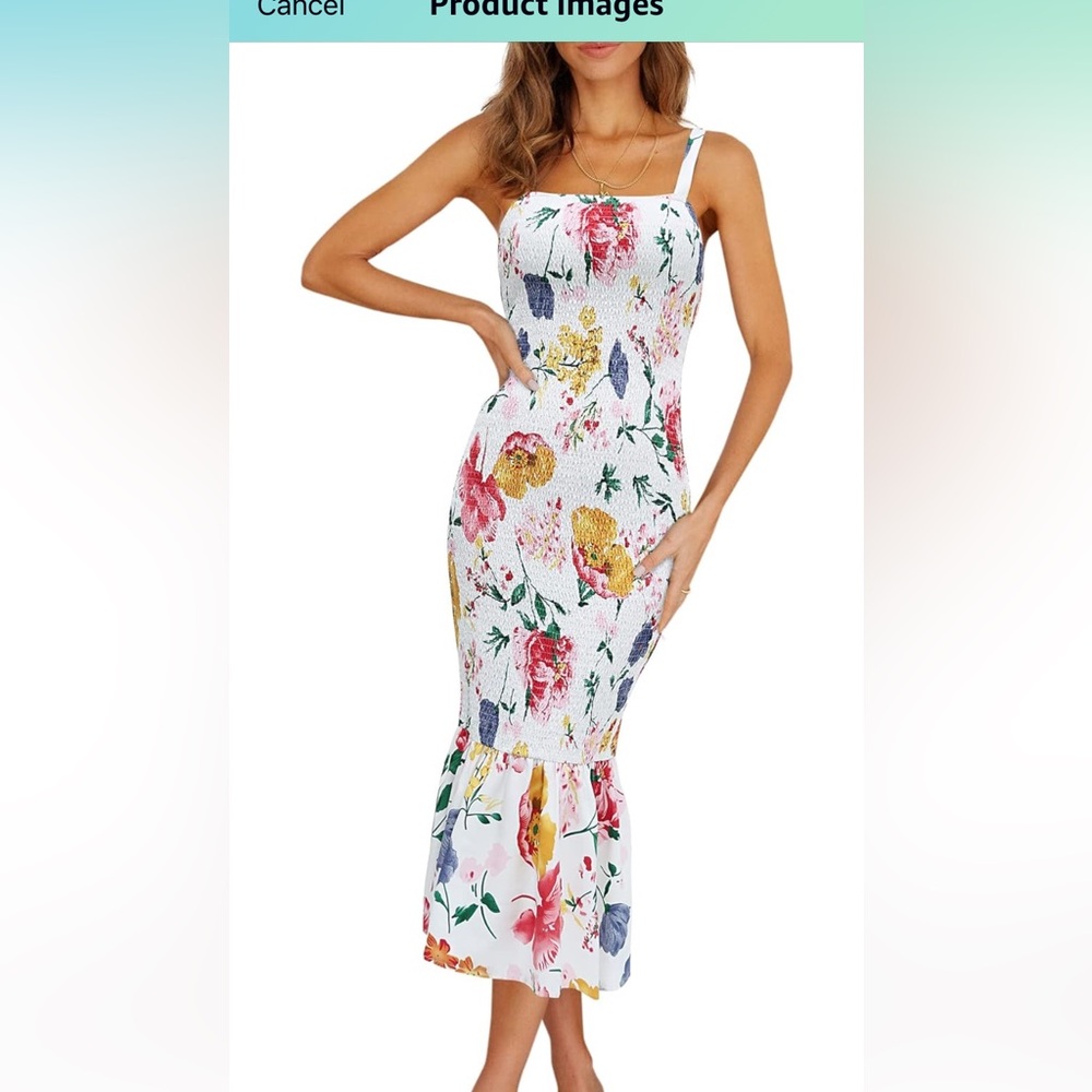 Floral dress - extra stretchy. Size small.